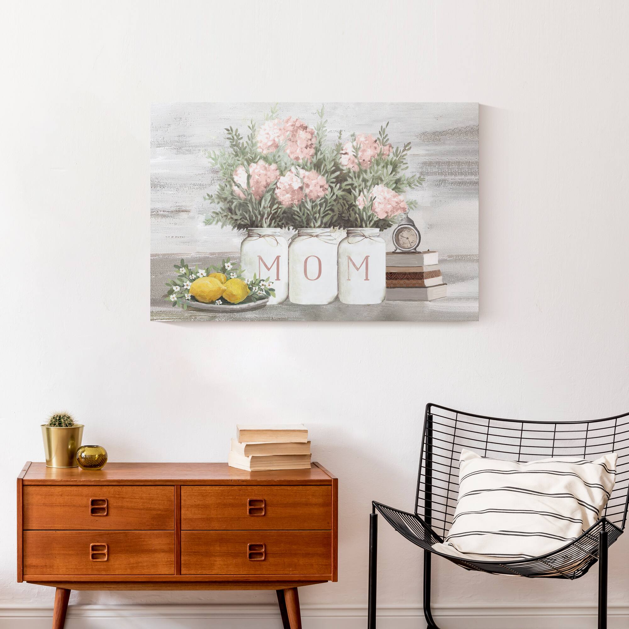Mom Floral Still Life Canvas Wall Art